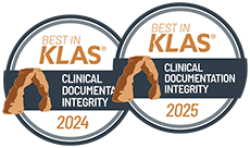 2024 and 2025 Best in KLAS Clinical Documentation Integrity badge