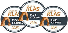 2023, 2024 and 2025 Best in KLAS Image Exchange badge