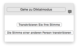  Status window - Transcription