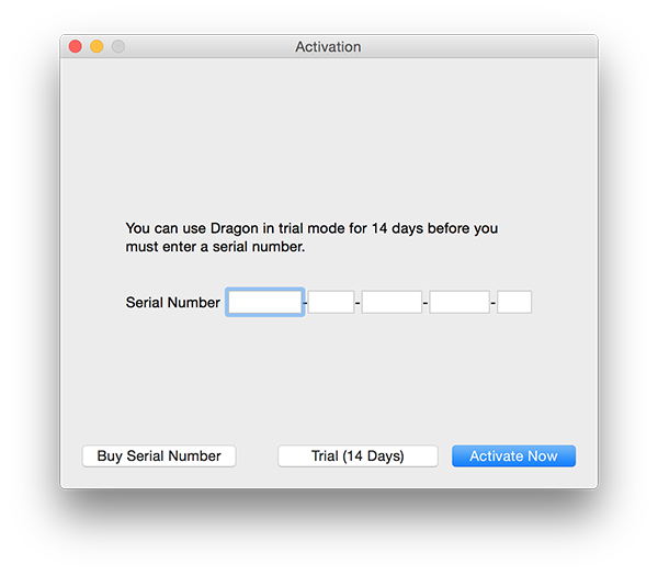 Activation window